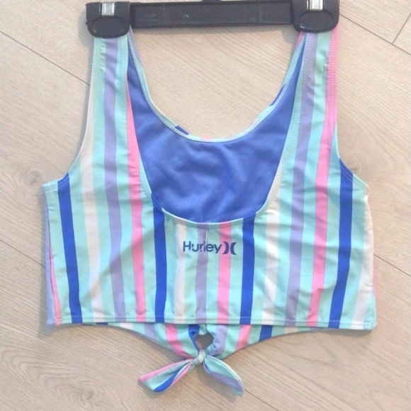 🆕Plus HURLEY Bow Back Striped Bikini & SHEIN CURVE Tie-Dye Ruffle BANDO Set!! - Picture 2 of 10
